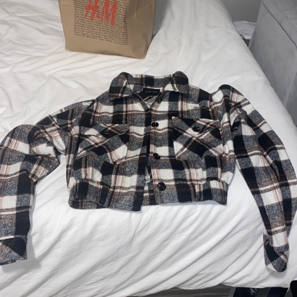 cropped flannel